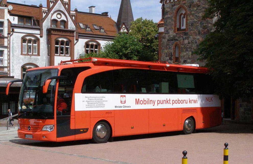 Mobilny punkt poboru krwi