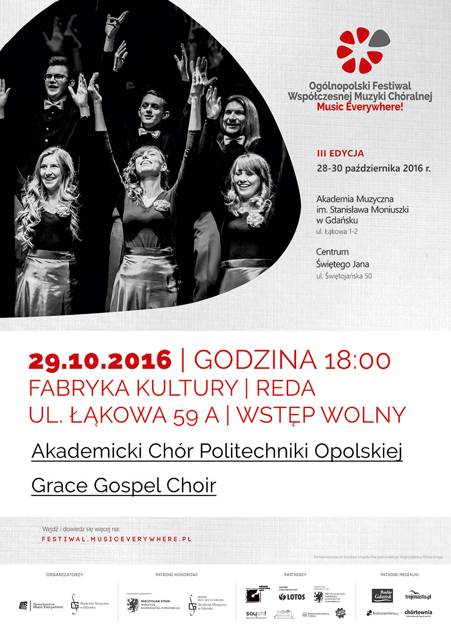 Festiwal Music Everywhere. Gospel i współczesna muzyka chóralna w Fabryce Kultury