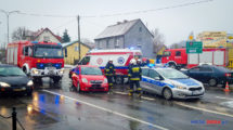 Wypadek na skrzyżowaniu ul. Gdańskiej z ul. Łąkową