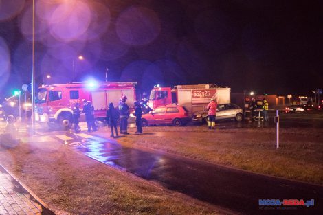 Wypadek na skrzyżowaniu Obwodowej i Łąkowej