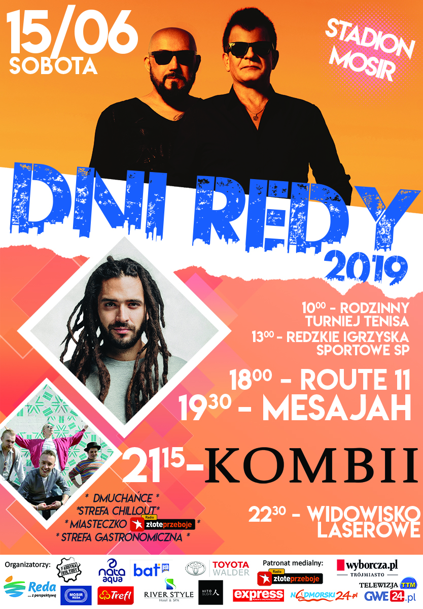 Dni Redy 2019 wystąpią Kombii, Mesajah oraz Route 11